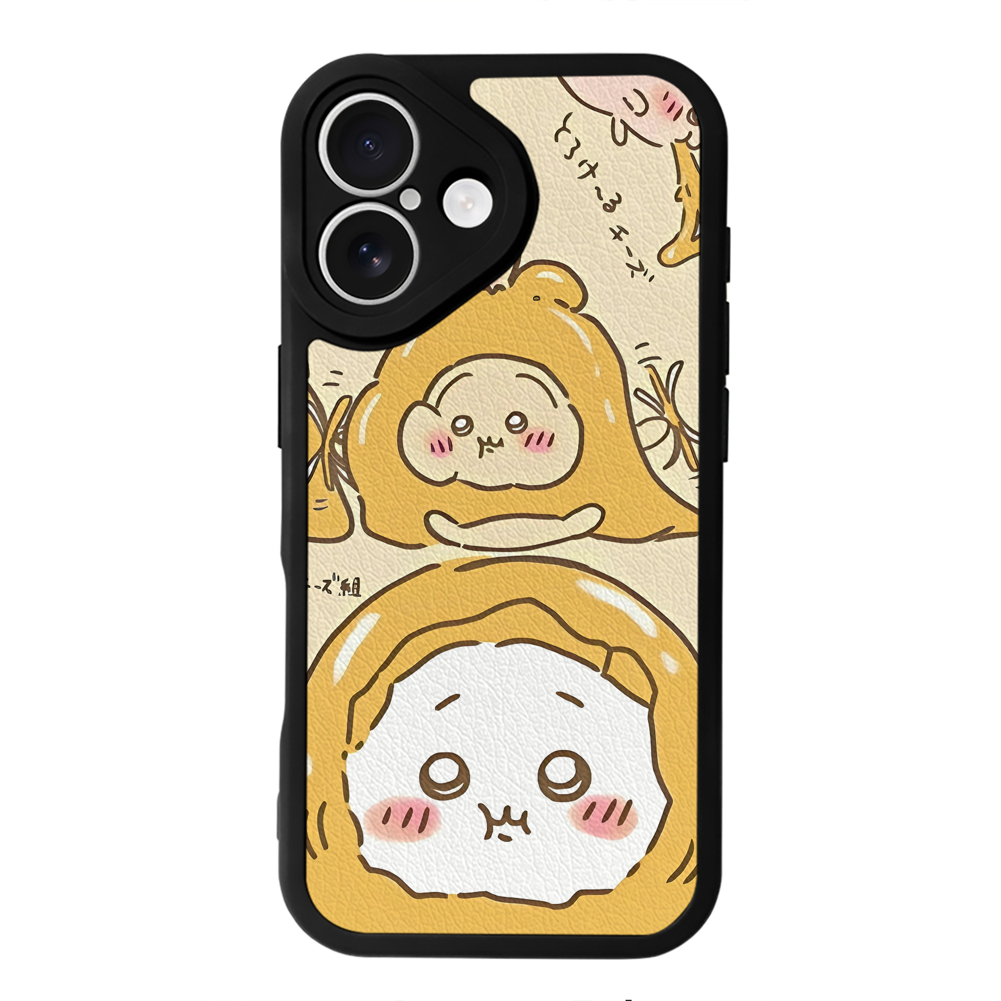 （画像用） ちいかわ Chii-kawa 【iPhone 16シリーズ対応】シリコンスマホケース（レザー調） 材質：シリコン
